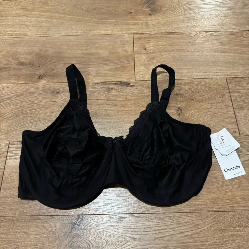 NWT Chantelle C Comfort Full Coverage Molded Underwire Bra in Black Size 42F